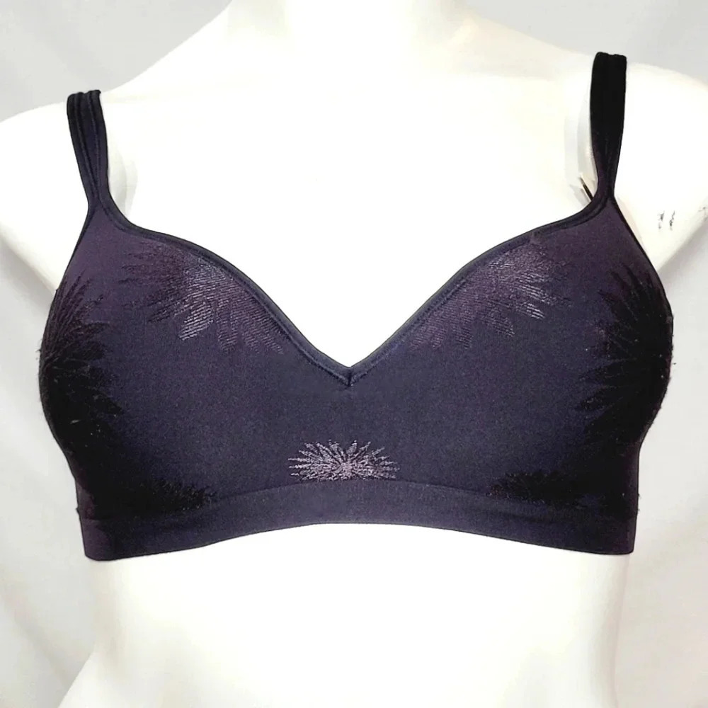 34C Beauty by Bali B540 3463 Comfort Revolution Wire Free Bra Black NWT